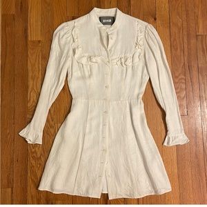 Reformation cream mini dress